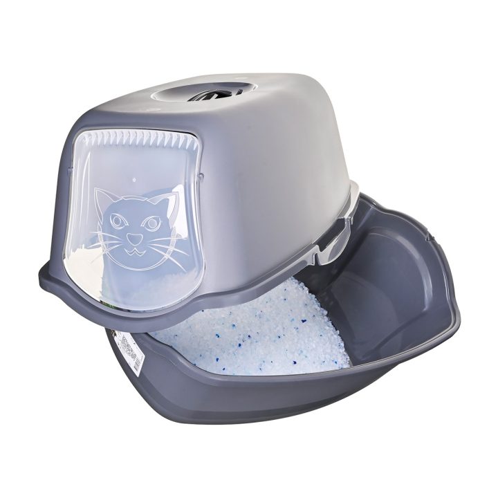 DIAMENTIQ BAYA anthracite - cat litter box - 55 5 x 40 x 38 7 cm