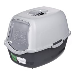 DIAMENTIQ BAYA light grey/dark grey - cat litter box - 55 5 x 40 x 38 7 cm