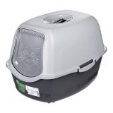 DIAMENTIQ BAYA light grey/dark grey - cat litter box - 55 5 x 40 x 38 7 cm