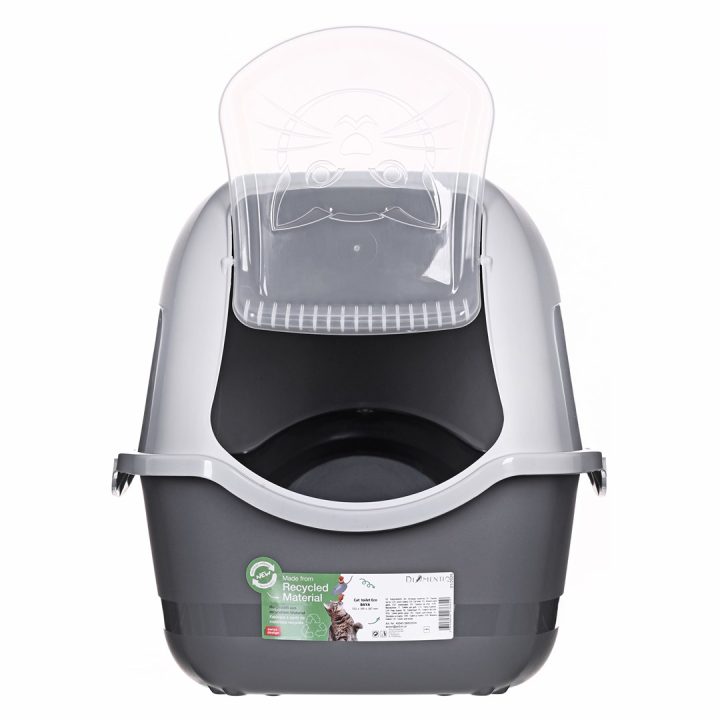 DIAMENTIQ BAYA light grey/dark grey - cat litter box - 55 5 x 40 x 38 7 cm
