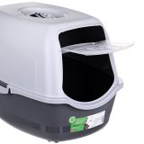 DIAMENTIQ BAYA light grey/dark grey - cat litter box - 55 5 x 40 x 38 7 cm