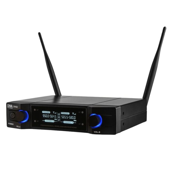 DNA Professional DVS2 - wireless microphone 2 handheld transmitters + base unit (560–590 MHz)