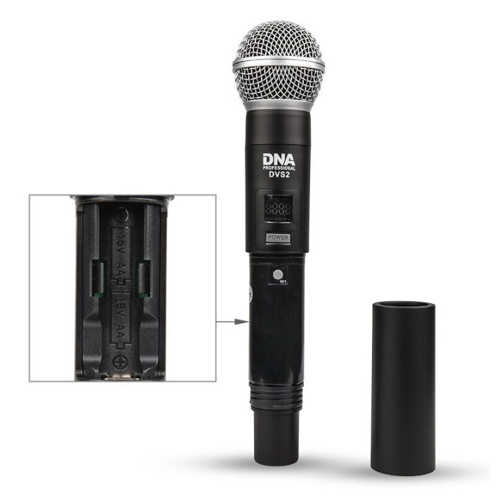 DNA Professional DVS2 - wireless microphone 2 handheld transmitters + base unit (560–590 MHz)