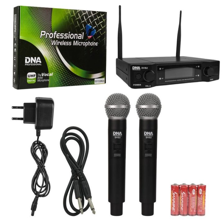 DNA Professional DVS2 - wireless microphone 2 handheld transmitters + base unit (560–590 MHz)