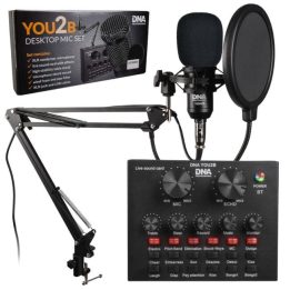 DNA YOU2B - podcast kit (microphone audio interface tripod)