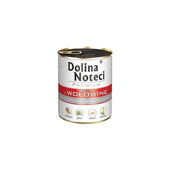 DOLINA NOTECI Premium rich in beef - wet dog food - 800g