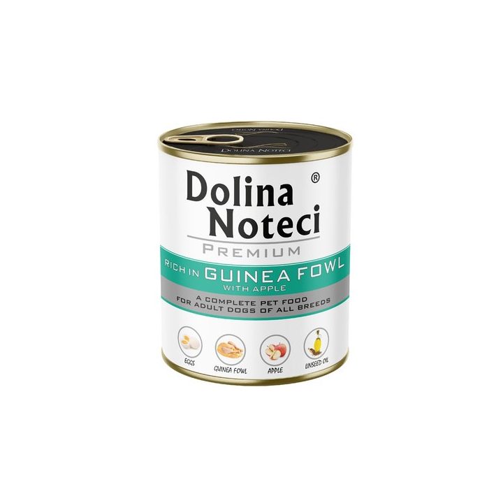DOLINA NOTECI Premium rich in guinea fowl with apple – wet dog food – 800g