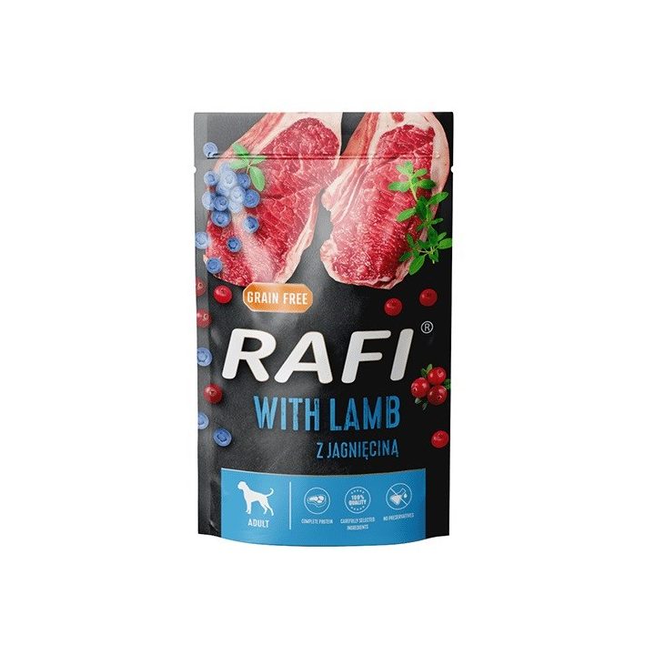 DOLINA NOTECI Rafi Lamb blueberry cranberry - wet dog food - 500g