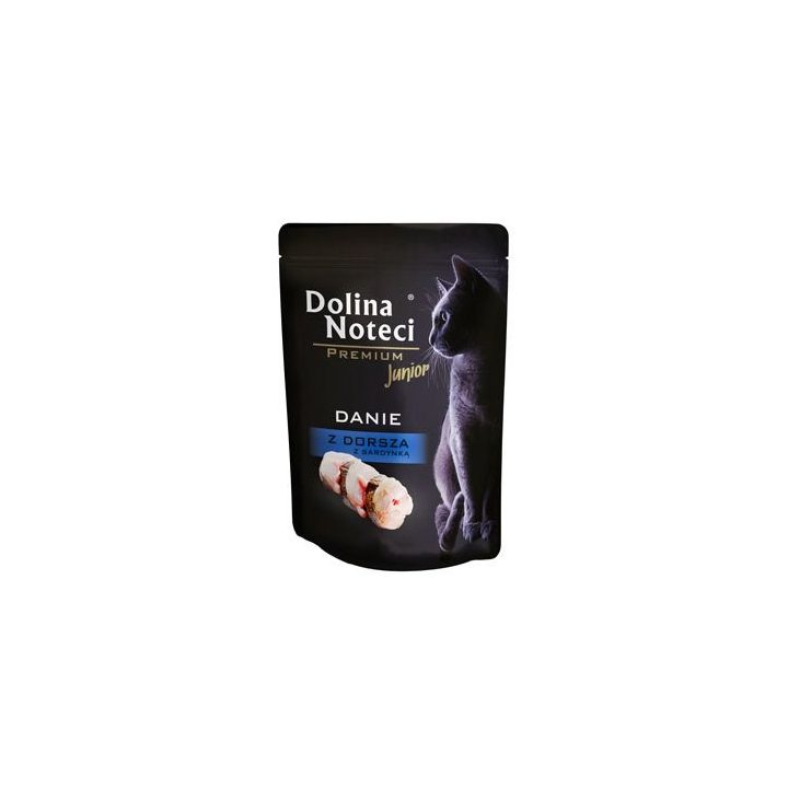 Dolina Noteci Premium Cod and sardine dish - wet food for kittens - 85g
