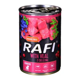 Dolina Noteci Rafi Junior with veal cranberry and blueberry - Wet dog food 400 g