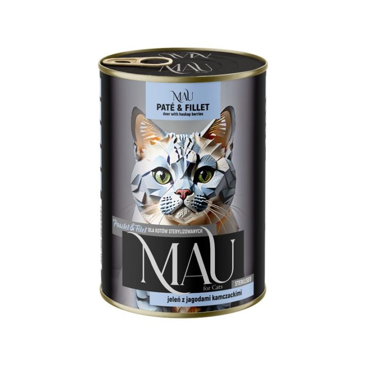 MAU Pate and Fillet Sterilised Deer with haskap berries - wet cat food - 400g
