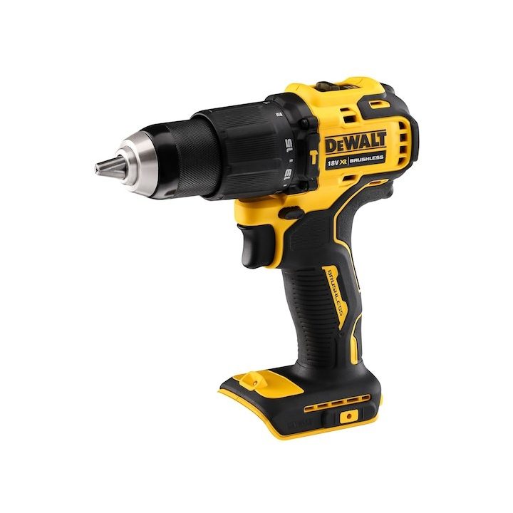 DeWALT DCD709N-XJ drill 1650 RPM Keyless 1.2 kg Black Yellow