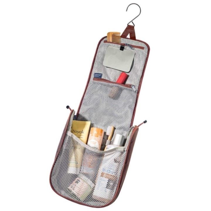 DEUTER Alproof Lite 20 SL Backpack Cinnamon/Black + DEUTER Wash Center I Toiletry Bag Raisin/Caspia