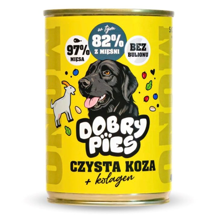 DOBRY PIES Mono Pure Goat + Collagen – wet dog food – 400g