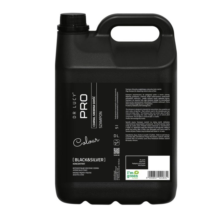 DR LUCY Black & Silver - shampoo for dark coat for dogs - 5 L
