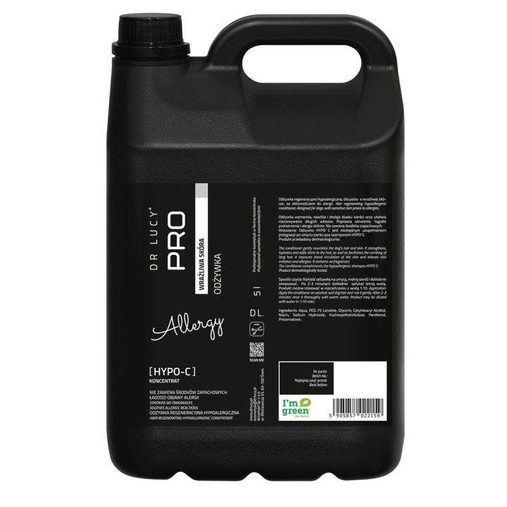 DR LUCY Hypo C sensitive skin - conditioner for dogs - 5l