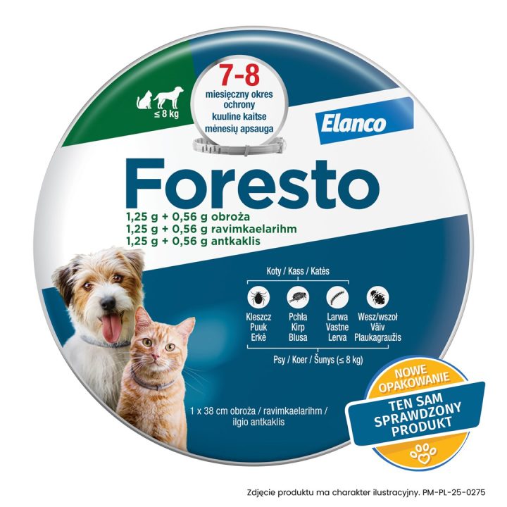 ELANCO Foresto collar for cats and dogs under 8 kg