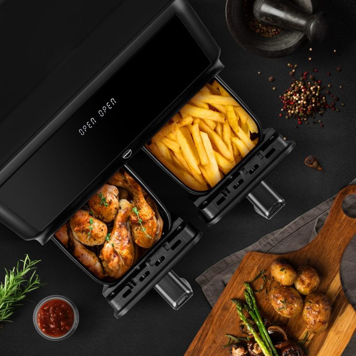 Double fat-free fryer 2200 W capacity 8 l LED display