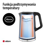 ELDOM CORDLESS KETTLE WITH TEMPERATURE CONTROL C540 JETTY