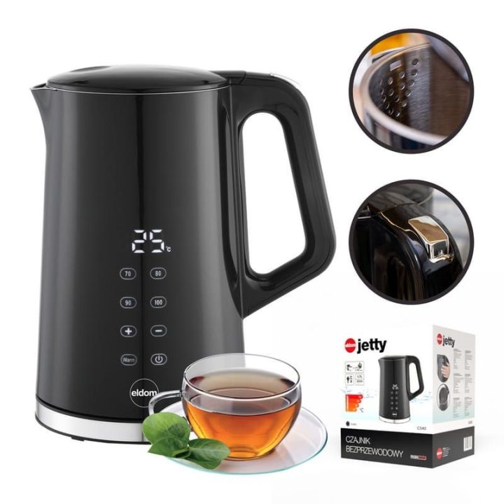 ELDOM CORDLESS KETTLE WITH TEMPERATURE CONTROL C540 JETTY