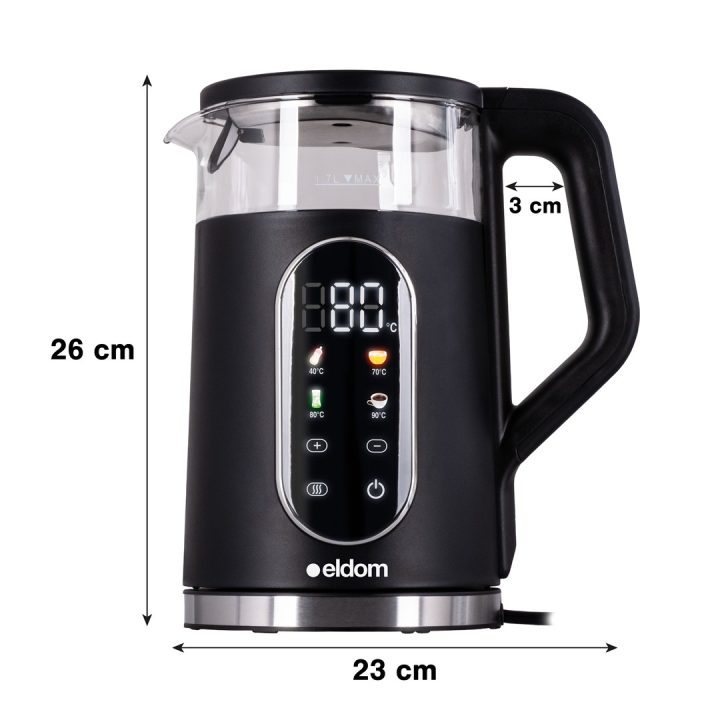 ELDOM CORDLESS KETTLE WITH TEMPERATURE CONTROL C560 NUVIA