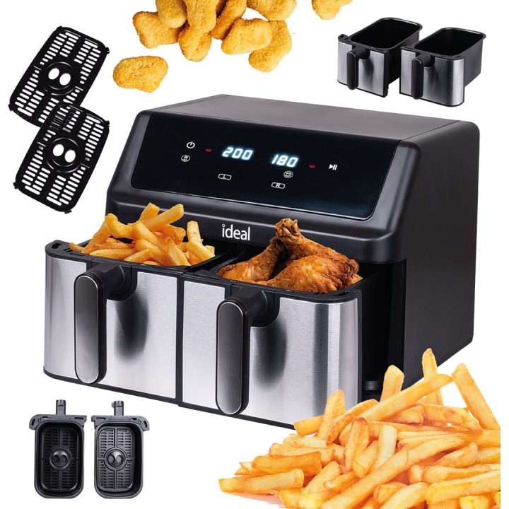IDEAL Fat-free fryer double horizontal 9L 8 functions - including food drying