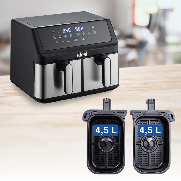 IDEAL Fat-free fryer double horizontal 9L 8 functions - including food drying