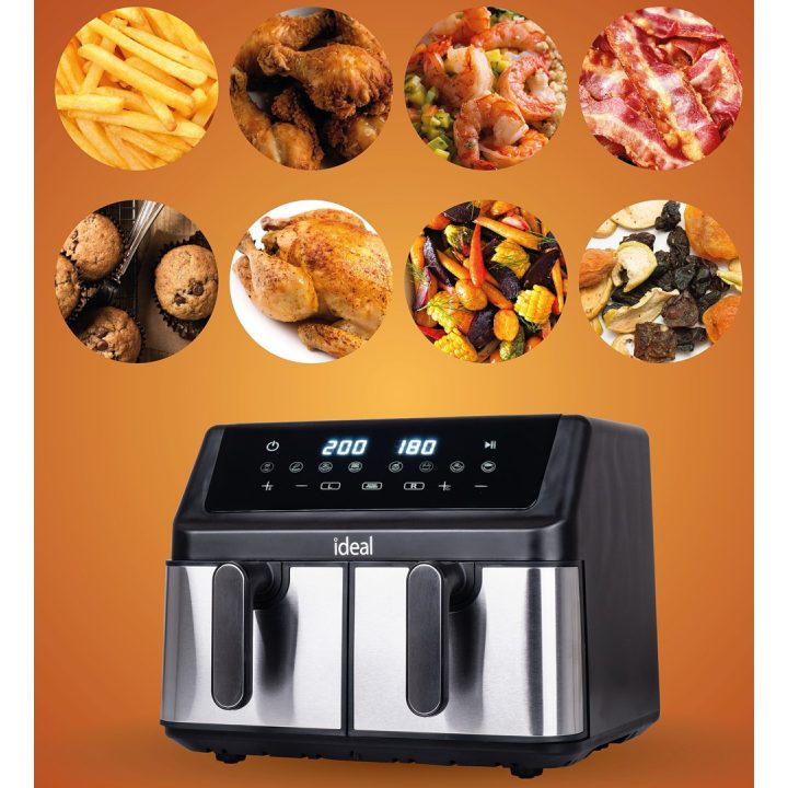 IDEAL Fat-free fryer double horizontal 9L 8 functions - including food drying
