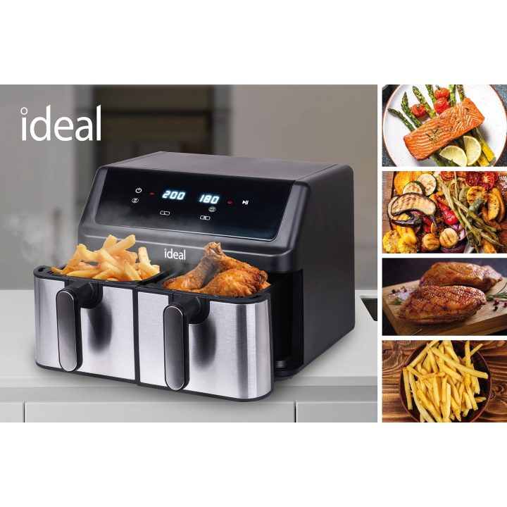IDEAL Fat-free fryer double horizontal 9L 8 functions - including food drying