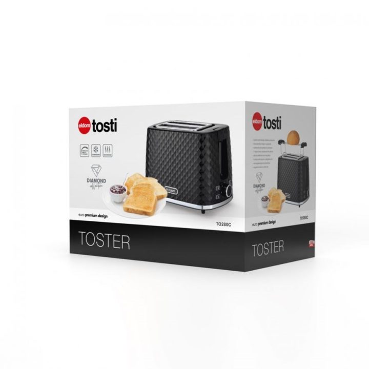 TO280C ELDOM Toaster TOSTI bun rack defrost system black