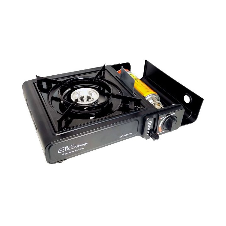 ELICO BDZ-155B Portable camping gas stove for 2.2 kW cartridges piezo ignition.