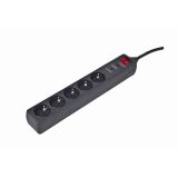 Gembird SPG5-C-10 surge protector Black 5 AC outlet(s) 250 V 3 m