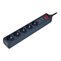 Gembird SPG5-C-5 power extension 1.5 m 5 AC outlet(s) Black