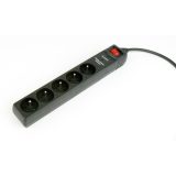 Gembird Surge protector 5 French sockets 3 m black