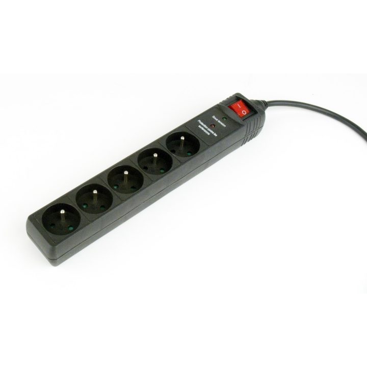 Gembird Surge protector 5 French sockets 3 m black