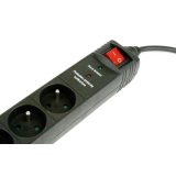 Gembird Surge protector 5 French sockets 3 m black