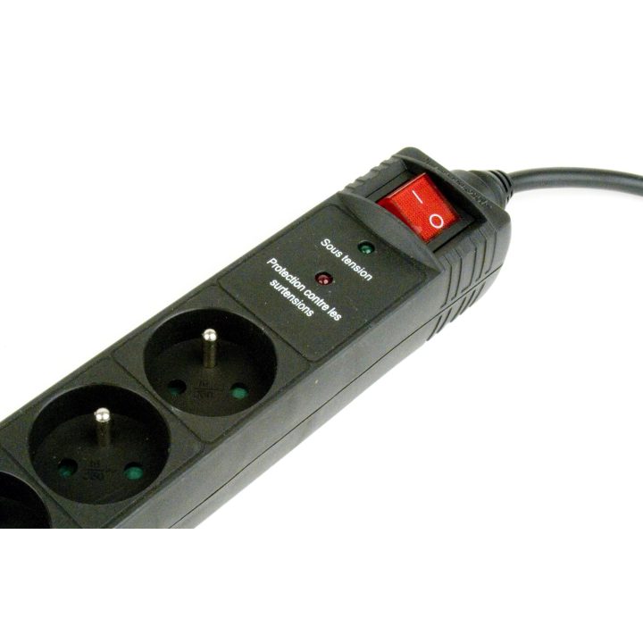 Gembird Surge protector 5 French sockets 3 m black