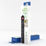 Gembird Surge protector 5 French sockets 3 m black