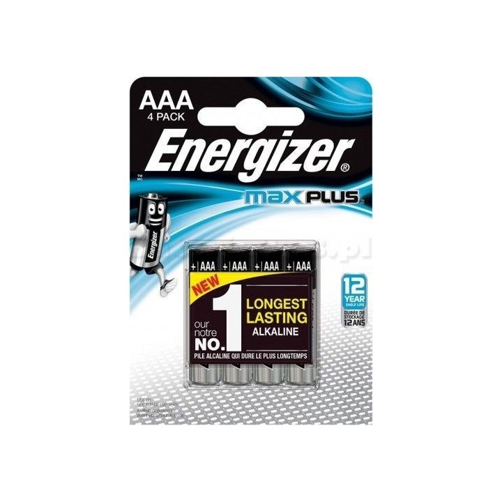 ENERGIZER BATTERY MAX PLUS AAA LR03 4 ECO