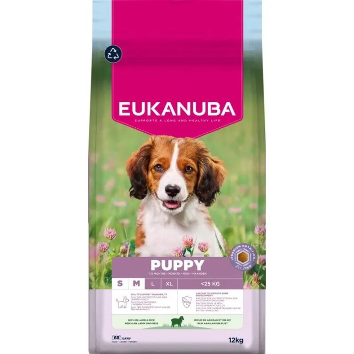 EUKANUBA Premium Nutrition Puppy Small & Medium Breed Lamb and rice - dry dog food - 12kg