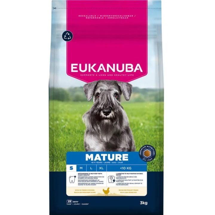 EUKANUBA Premium nutrition mature Small breed Chicken - dry dog food - 3kg
