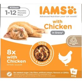 IAMS DELIGHTS Kitten in Gravy box – wet cat food – 8x85g