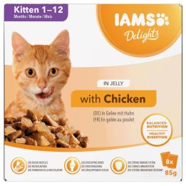 IAMS DELIGHTS Kitten in Jelly box – wet cat food – 8x85g