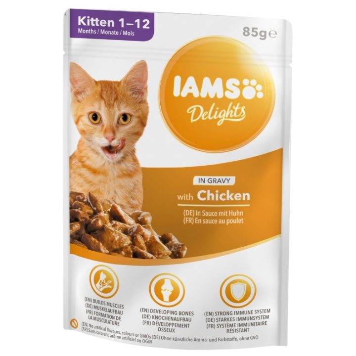 IAMS Delights Kitten Chicken in gravy - wet cat food - 12 x 85g
