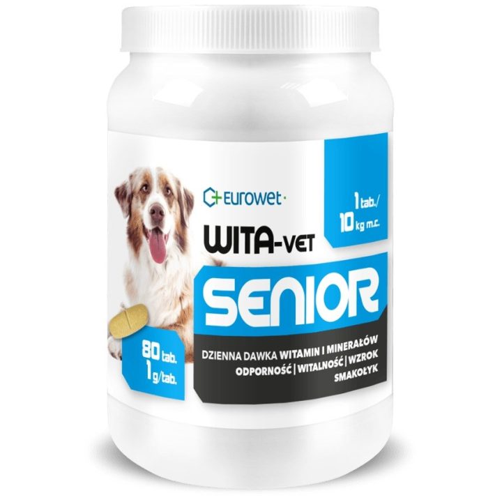 EUROWET Wita-Vet Senior - supplements for dogs - 80 tablets