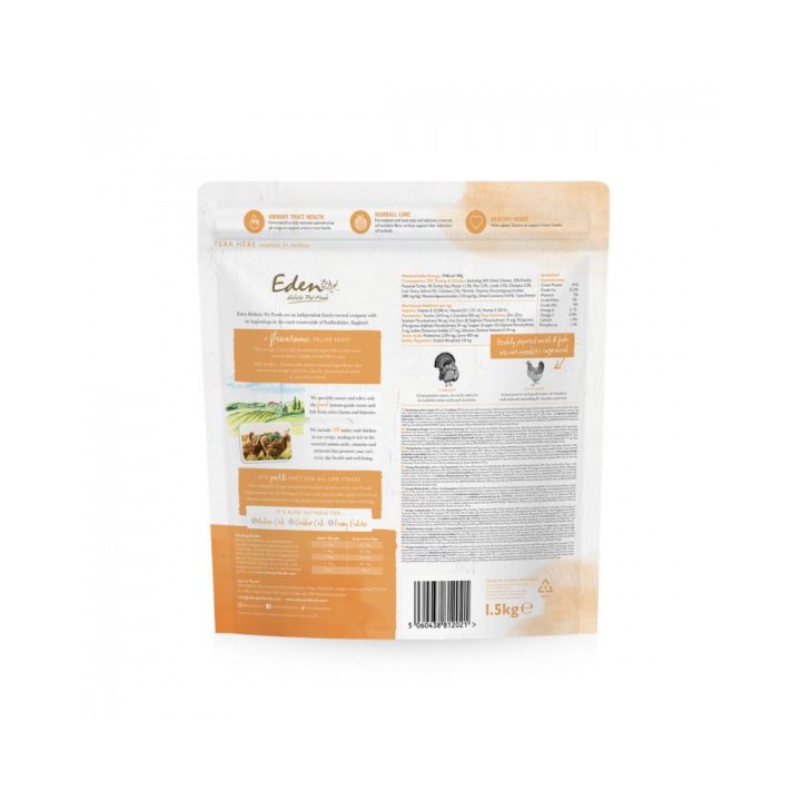 EDEN Turkey & Chicken - dry cat food - 1.5 kg