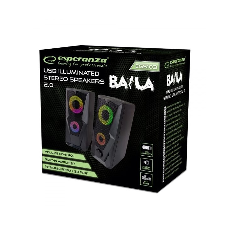 Esperanza BAILA Black Wired 6 W