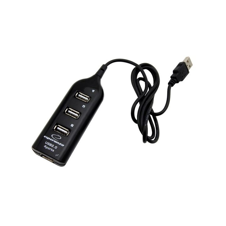Esperanza EA116 interface hub 480 Mbit/s Black