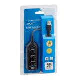 Esperanza EA116 interface hub 480 Mbit/s Black