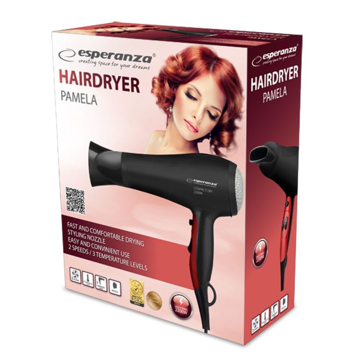 Esperanza EBH004K Hair dryer Black 2200 W